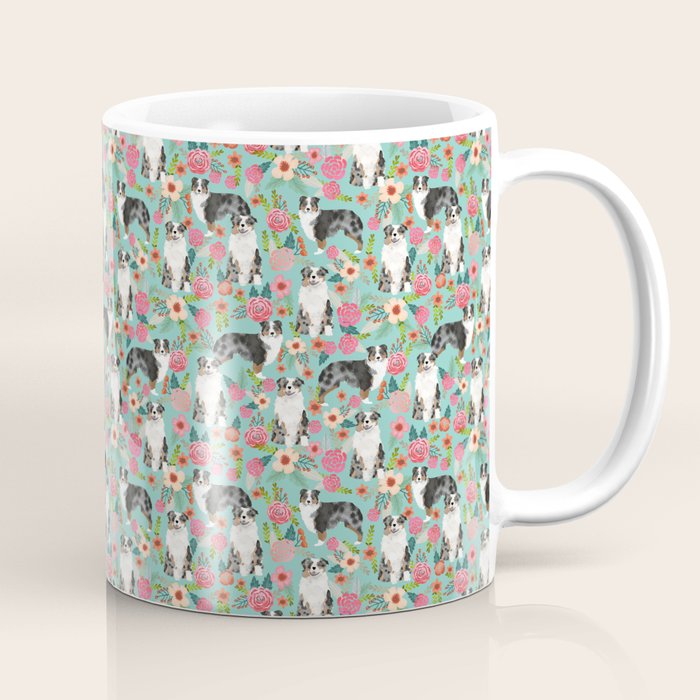Australian Shepherd owners dog breed cute herding dogs aussie dogs animal pet portrait dog art Coffee Mug Gallery Image 1
