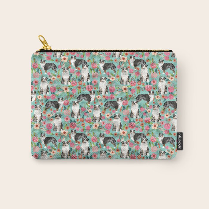 Australian Shepherd Owners Dog Breed Cute Herding Dogs Aussie Dogs Animal Pet Portrait Dog Art Carry All Pouch