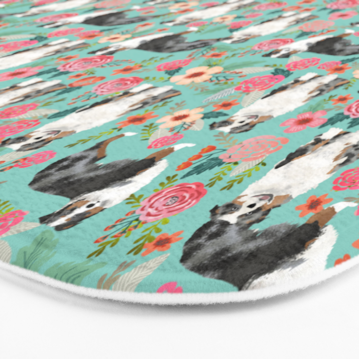 Australian Shepherd owners dog breed cute herding dogs aussie dogs animal pet portrait dog art Bath Mat Gallery Image 3