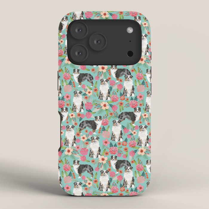 Australian Shepherd owners dog breed cute herding dogs aussie dogs animal pet portrait dog art iPhone Case Gallery Image 3
