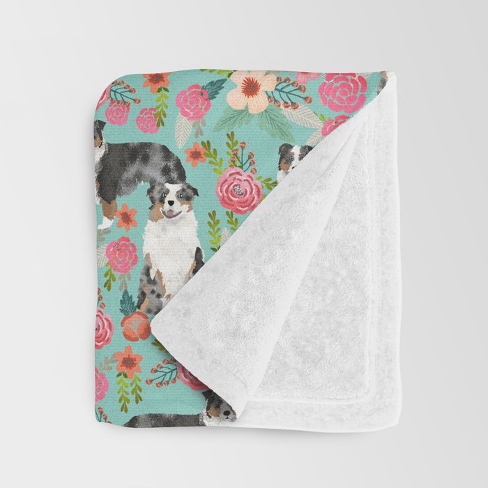 Australian Shepherd owners dog breed cute herding dogs aussie dogs animal pet portrait dog art Throw Blanket Gallery Image 3