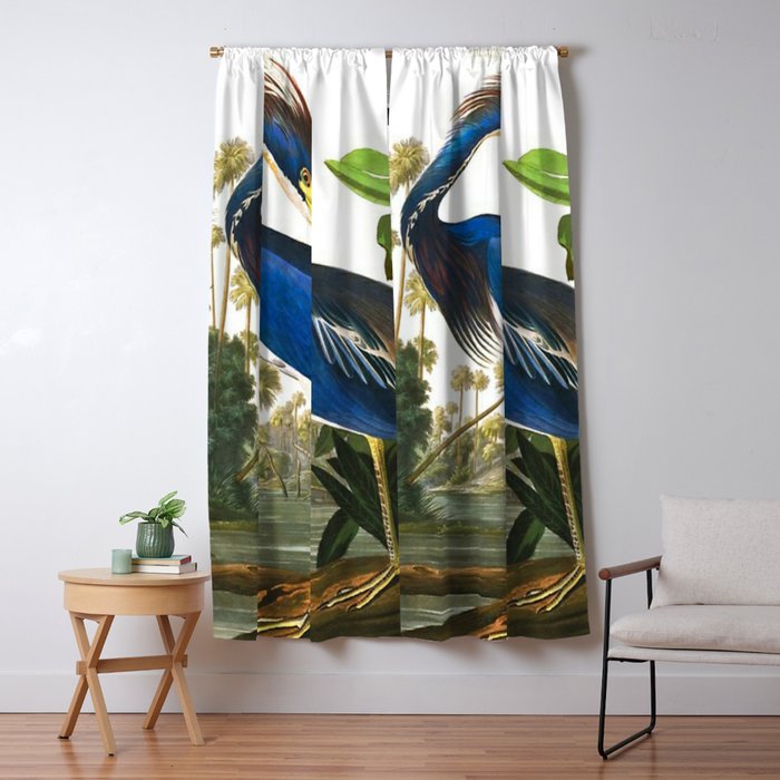 John James Audubon - Louisiana Heron Window Curtain Gallery Image 1