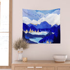 Blue Lake Wall Tapestry Gallery Image 2