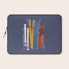 Retro Colorful Skis Laptop Sleeve Gallery Image 1
