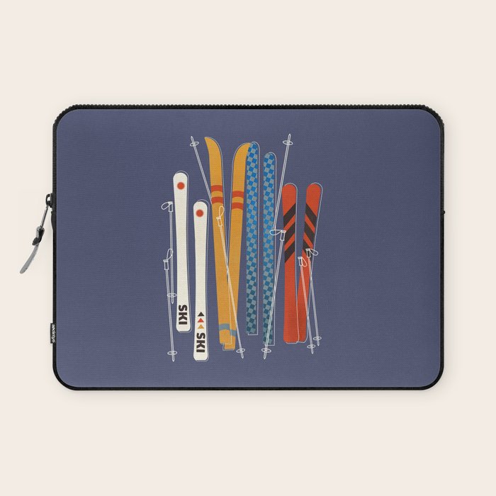 Retro Colorful Skis Laptop Sleeve Gallery Image 1
