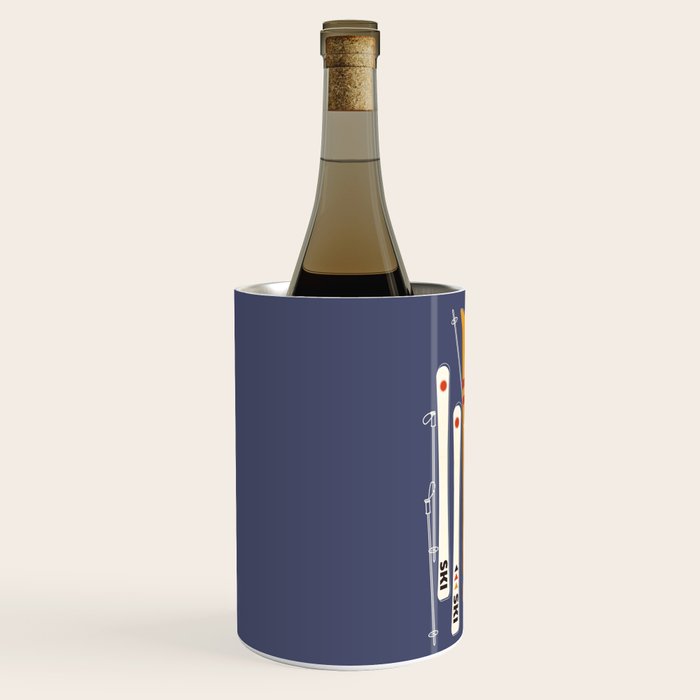 Retro Colorful Skis Wine Chiller Gallery Image 2