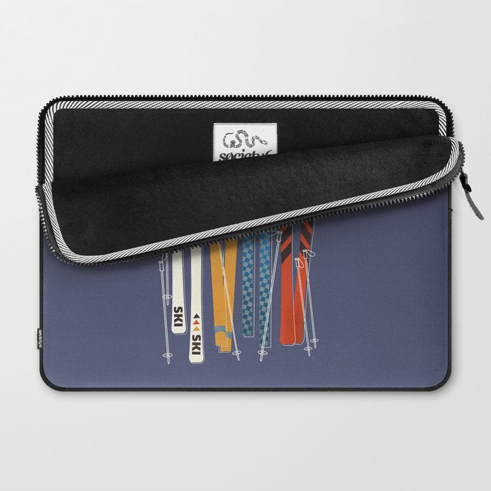 Retro Colorful Skis Laptop Sleeve Gallery Image 2