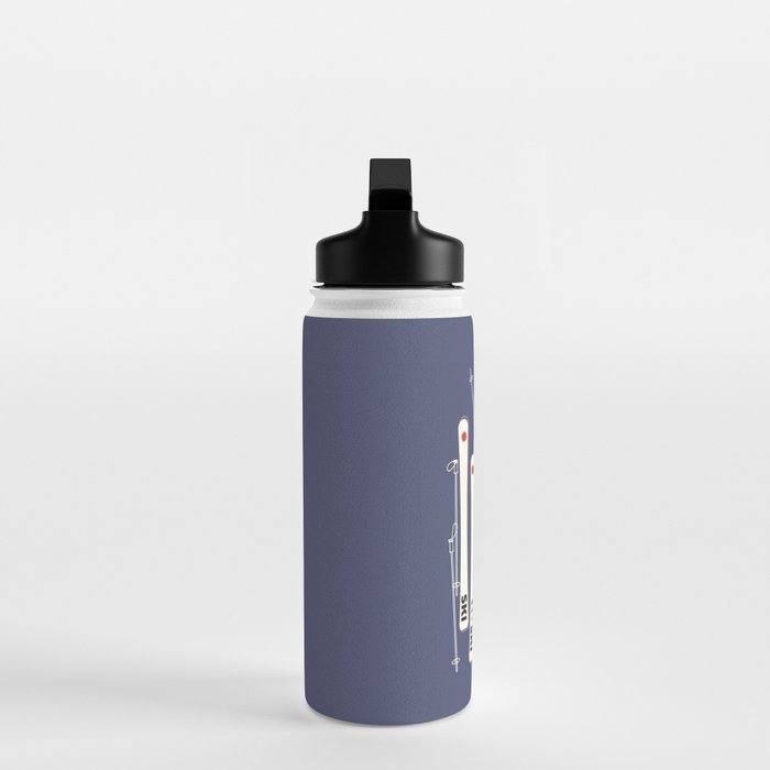 Retro Colorful Skis Water Bottle Gallery Image 3