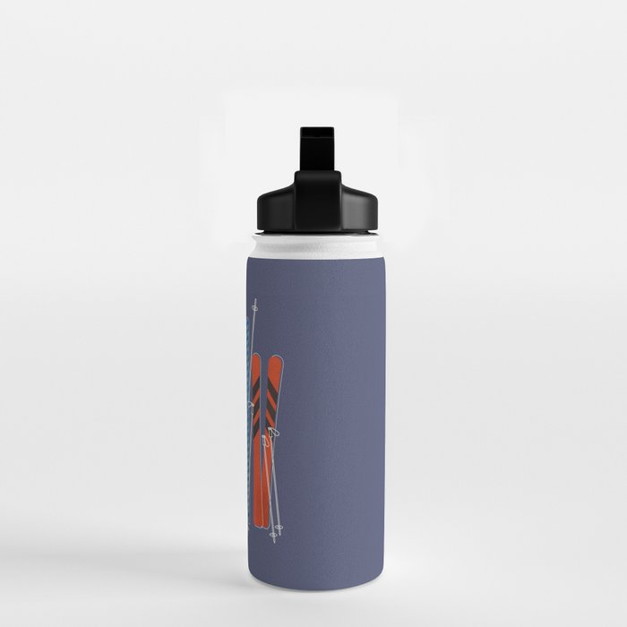 Retro Colorful Skis Water Bottle Gallery Image 2