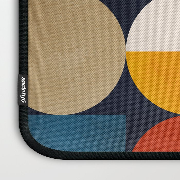 mid century geometric abstract Laptop Sleeve Gallery Image 3
