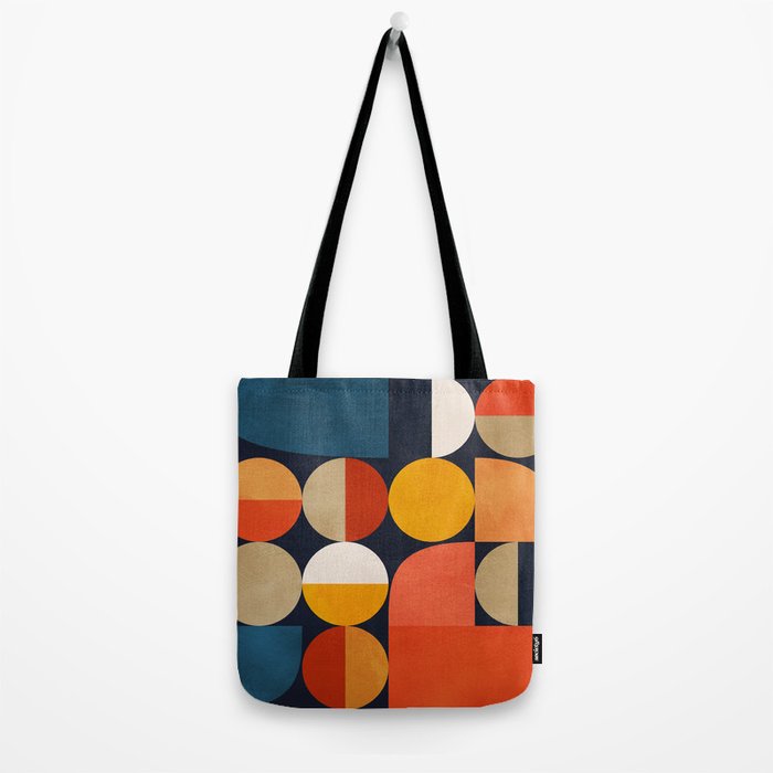 mid century geometric abstract Tote Bag Gallery Image 2