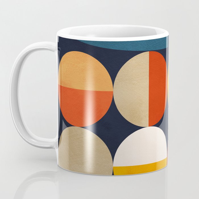 mid century geometric abstract Coffee Mug Gallery Image 3