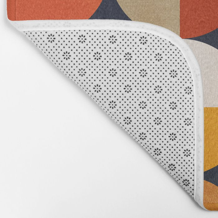 mid century geometric abstract Bath Mat Gallery Image 2