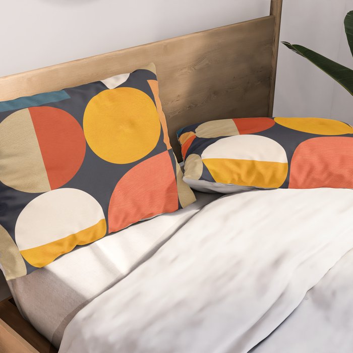 mid century geometric abstract Pillow Sham Gallery Image 2