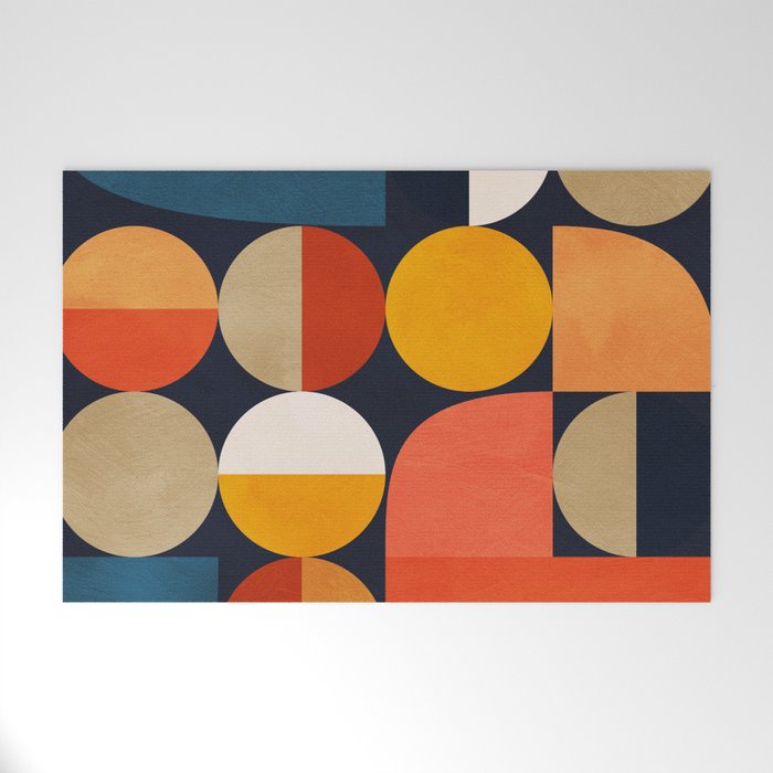 mid century geometric abstract Welcome Mat Gallery Image 1