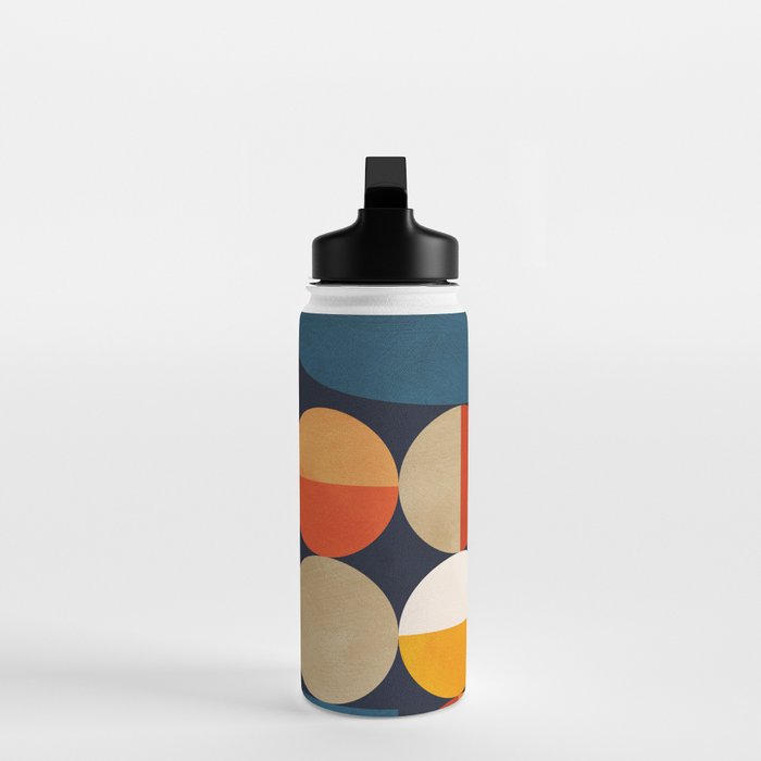 mid century geometric abstract Water Bottle Gallery Image 3