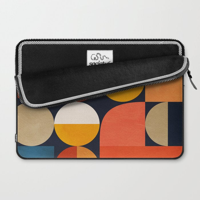 mid century geometric abstract Laptop Sleeve Gallery Image 2