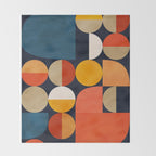 mid century geometric abstract Throw Blanket Gallery Image 2