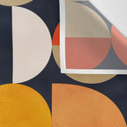 mid century geometric abstract Wall Tapestry Gallery Image 3