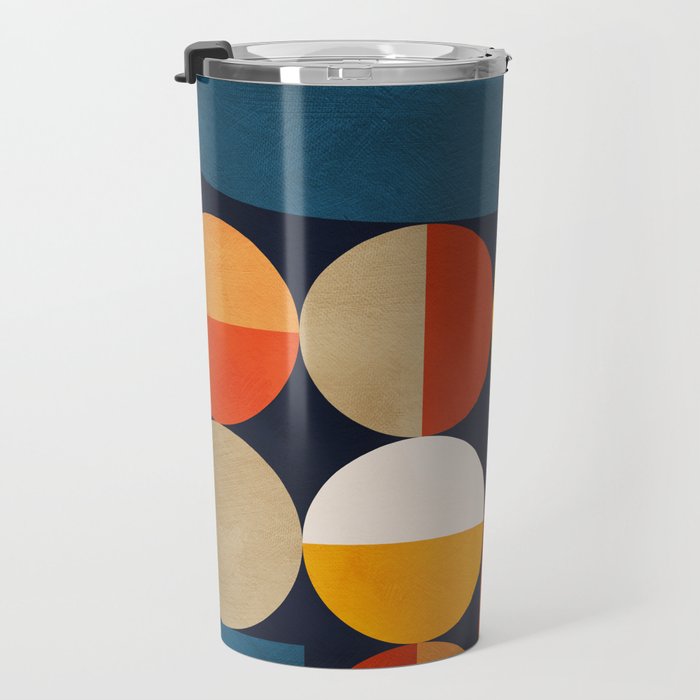 mid century geometric abstract Travel Mug Gallery Image 3