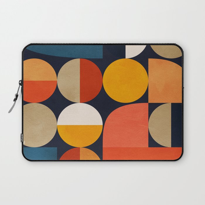 mid century geometric abstract Laptop Sleeve Gallery Image 1