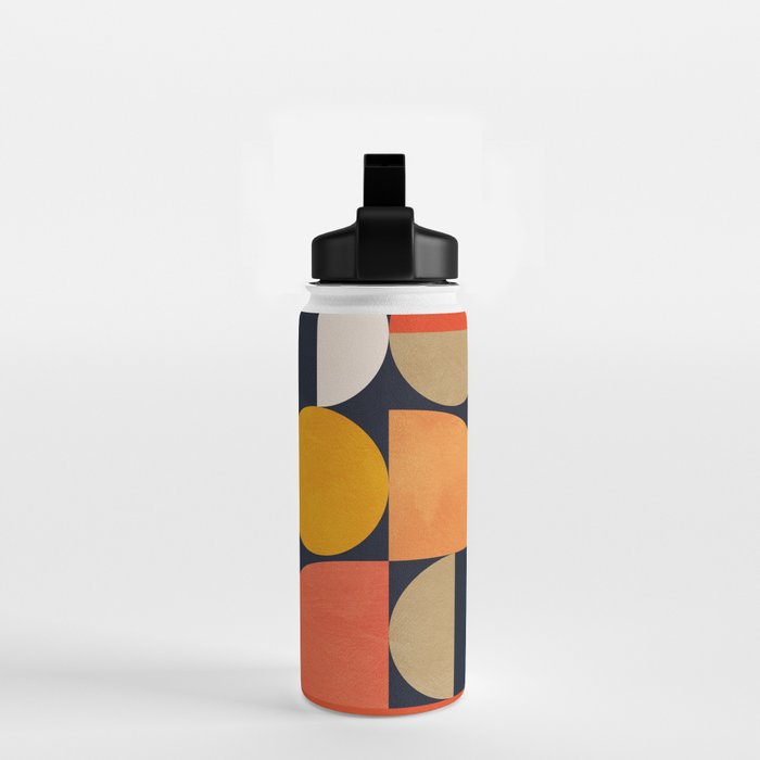 mid century geometric abstract Water Bottle Gallery Image 2