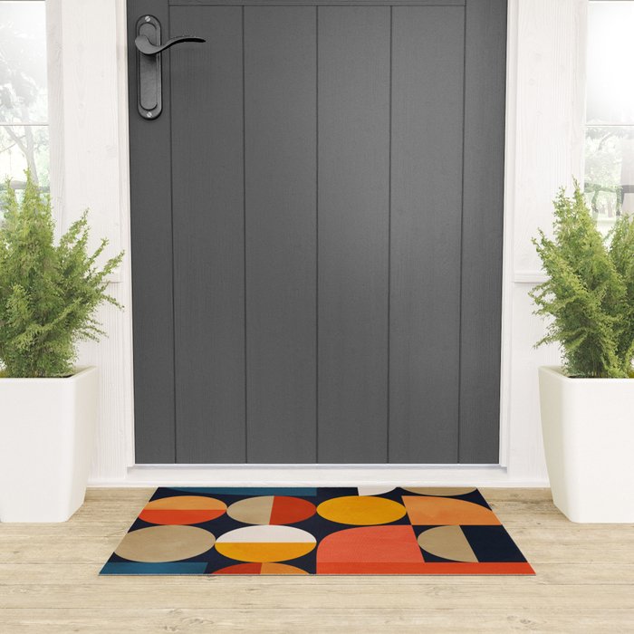 mid century geometric abstract Welcome Mat Gallery Image 3