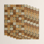 Retro Flowers Check Pattern IV Wrapping Paper Gallery Image 3