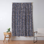 Queen Elizabeth in blue satin blowing a bubble gum Window Curtain Gallery Image 5