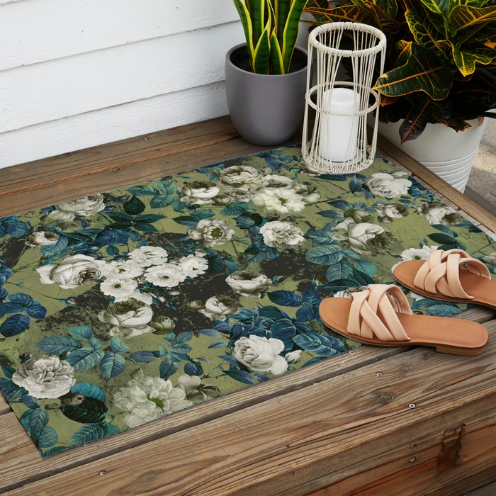 Midnight Garden Outdoor Rug Gallery Image 2