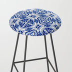 Mediterranean Tile Pattern Portuguese Azulejos Art Stool Gallery Image 2