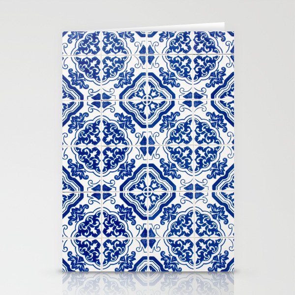 Mediterranean Tile Pattern Portuguese Azulejos Art Stationery Card Gallery Image 2