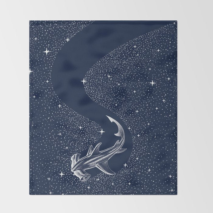 Starry Hammerhead Throw Blanket Gallery Image 2