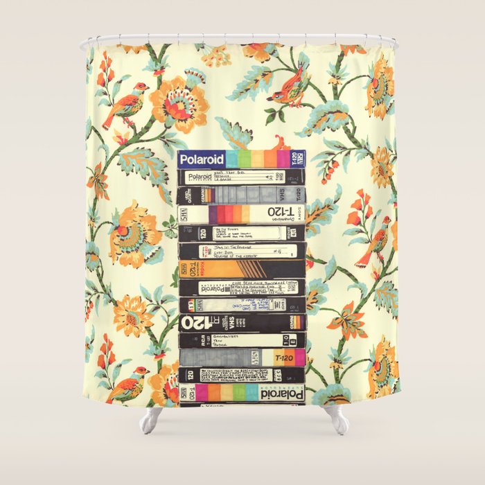 VHS and Entry Hall Wallpaper Shower Curtain Gallery Image 1