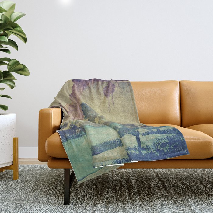 A Valley in the Evening Throw Blanket Gallery Image 1
