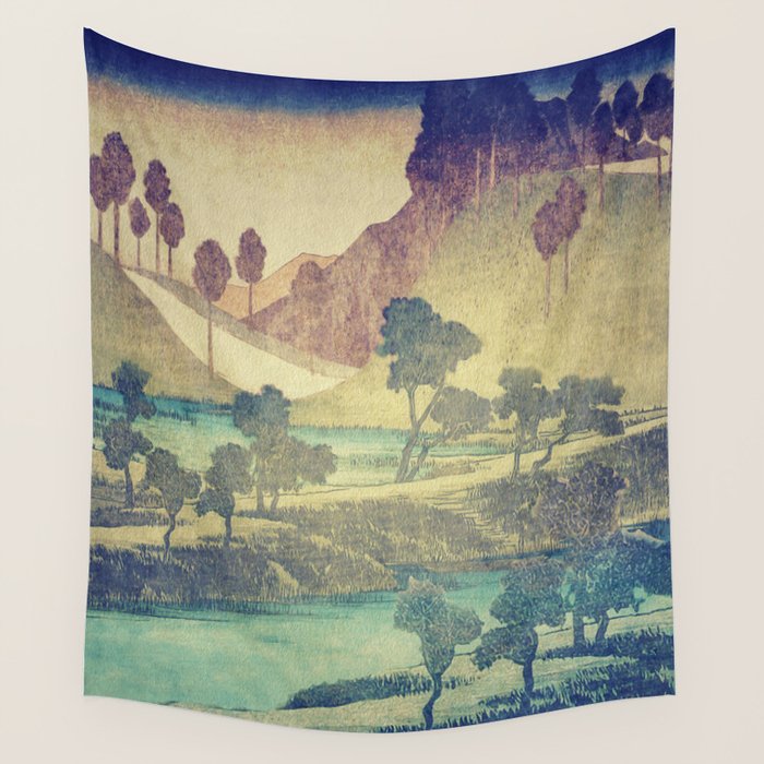 A Valley in the Evening Wall Tapestry Gallery Image 1