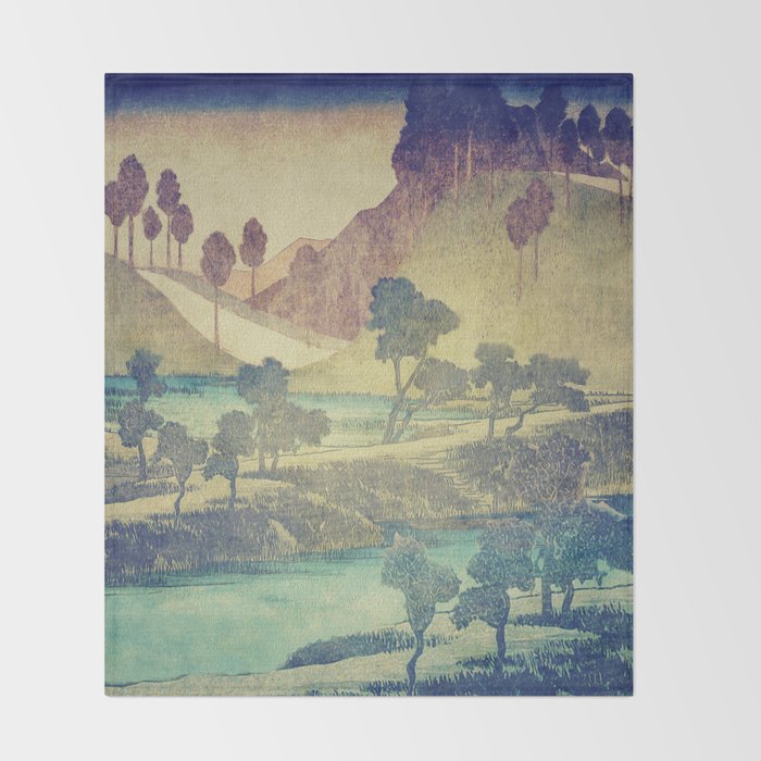 A Valley in the Evening Throw Blanket Gallery Image 2