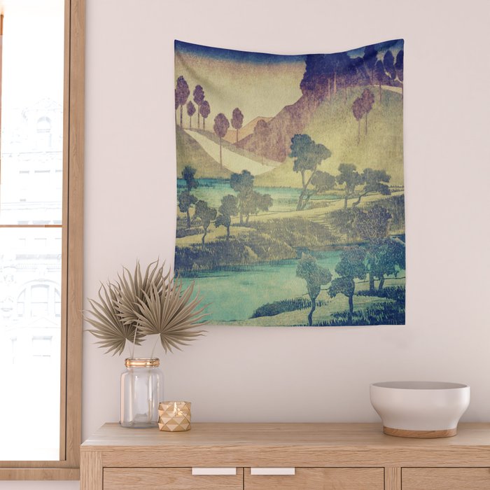 A Valley in the Evening Wall Tapestry Gallery Image 2