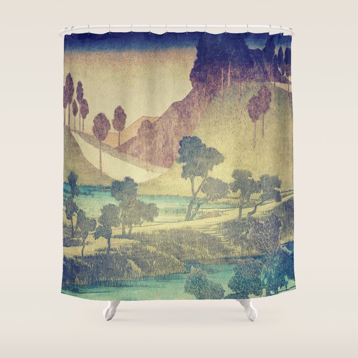 A Valley in the Evening Shower Curtain Gallery Image 1