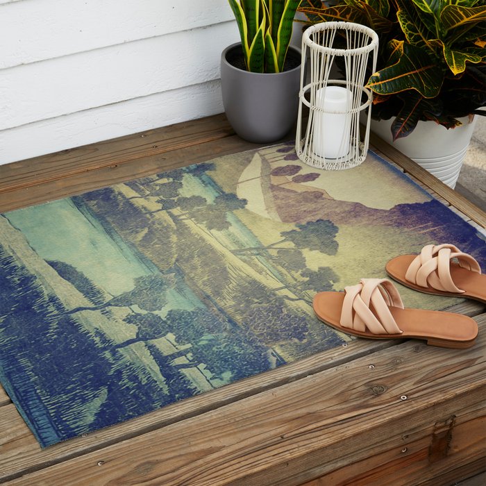 A Valley in the Evening Outdoor Rug Gallery Image 2