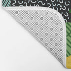 Decent - memphis retro neon throwback illustration pop art houseplant socal urban kids trendy art Bath Mat Gallery Image 2