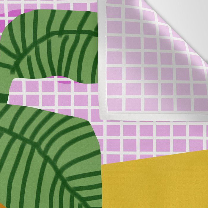 Decent - memphis retro neon throwback illustration pop art houseplant socal urban kids trendy art Wall Tapestry Gallery Image 3