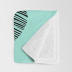 Decent - memphis retro neon throwback illustration pop art houseplant socal urban kids trendy art Throw Blanket Gallery Image 3