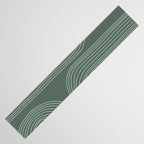 Hand drawn Geometric Lines in Forest Green 3 Table Runner Gallery Image 3