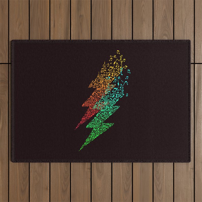 Electro music Outdoor Rug Gallery Image 1