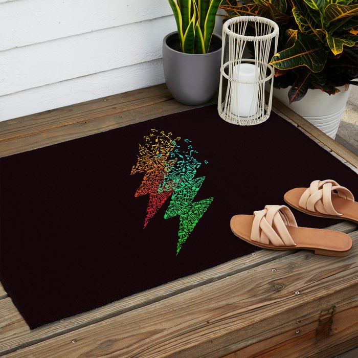Electro music Outdoor Rug Gallery Image 2