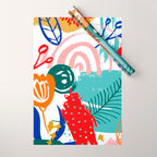 Summer Floral Prints, Abstract, Colourful Prints. Wrapping Paper Gallery Image 1