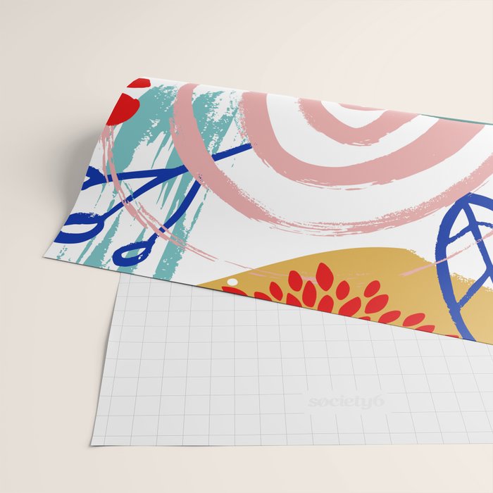 Summer Floral Prints, Abstract, Colourful Prints. Wrapping Paper Gallery Image 2