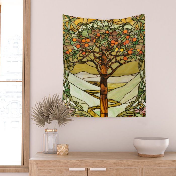 Louis Comfort Tiffany - Decorative stained glass 6. Wall Tapestry Gallery Image 2