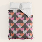 Playin' Hearts Pattern Duvet Cover Gallery Image 6